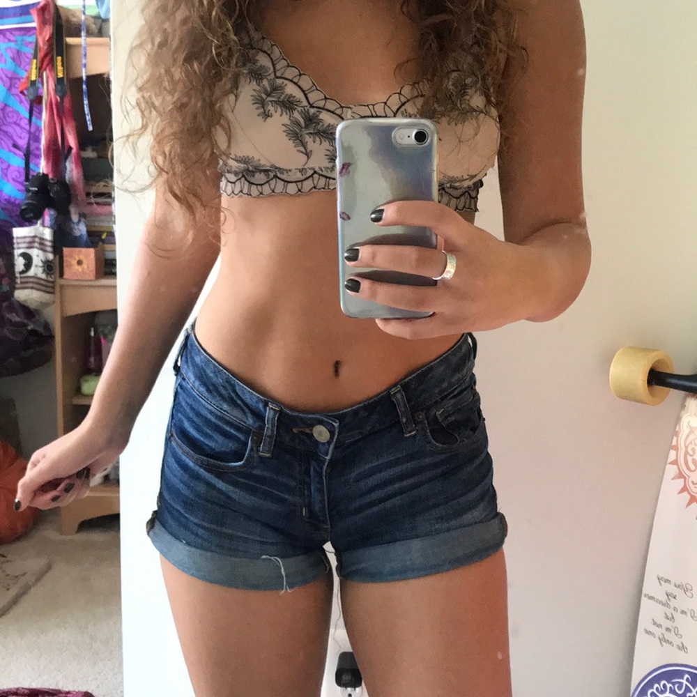 dark wash denim shorts!